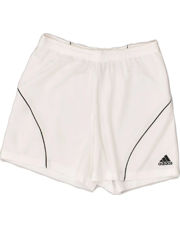 ADIDAS Womens Sport Shorts UK 10 Small White Polyester