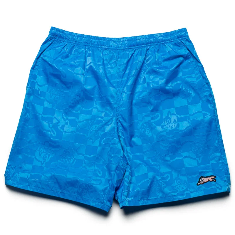 Ice Cream Running Check Shorts - French Blue