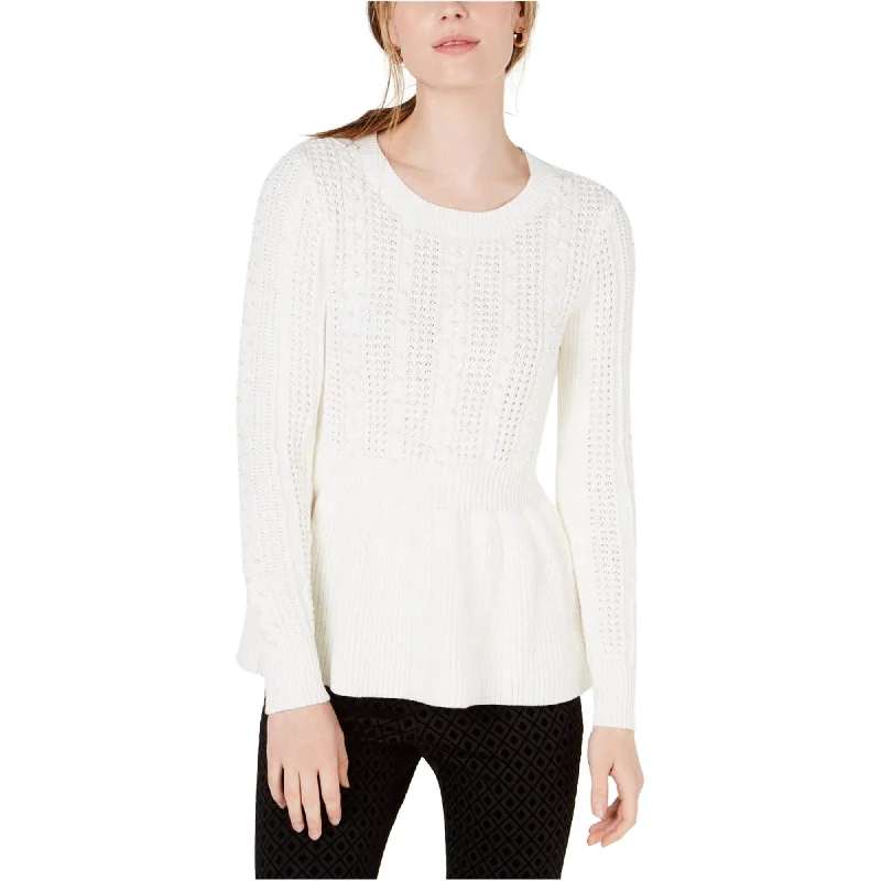 maison Jules Womens Pearl Pullover Sweater, White, Large