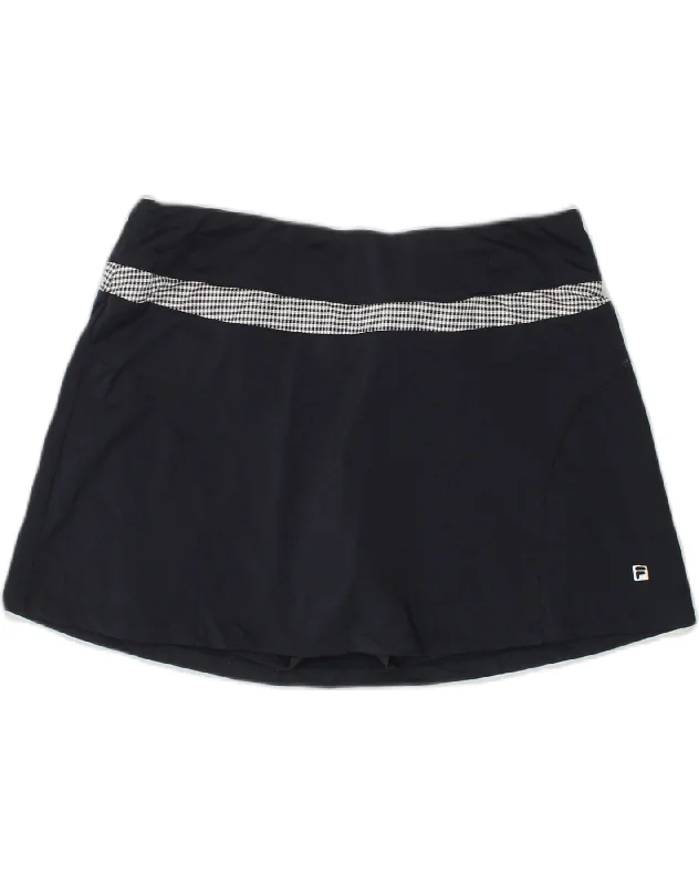 FILA Womens Skort UK 16 Large Navy Blue Polyester