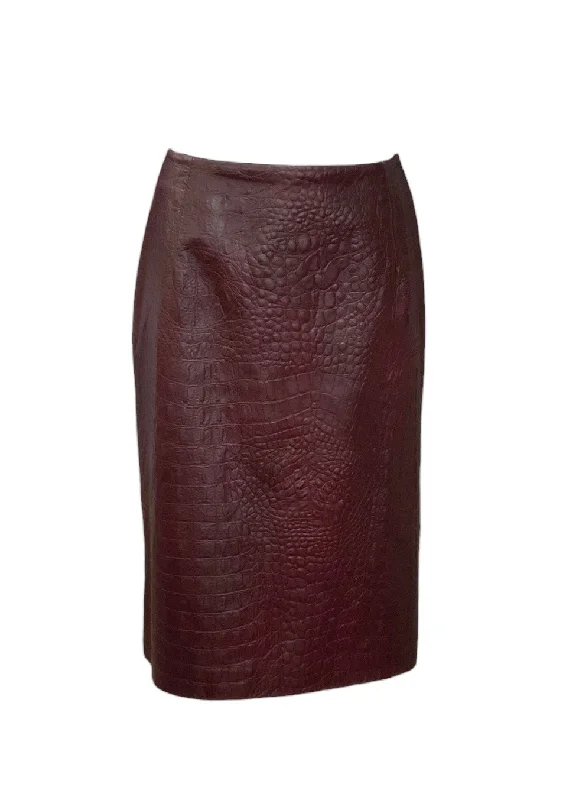 Oscar de la Renta Women’s Maroon Skirt 10P