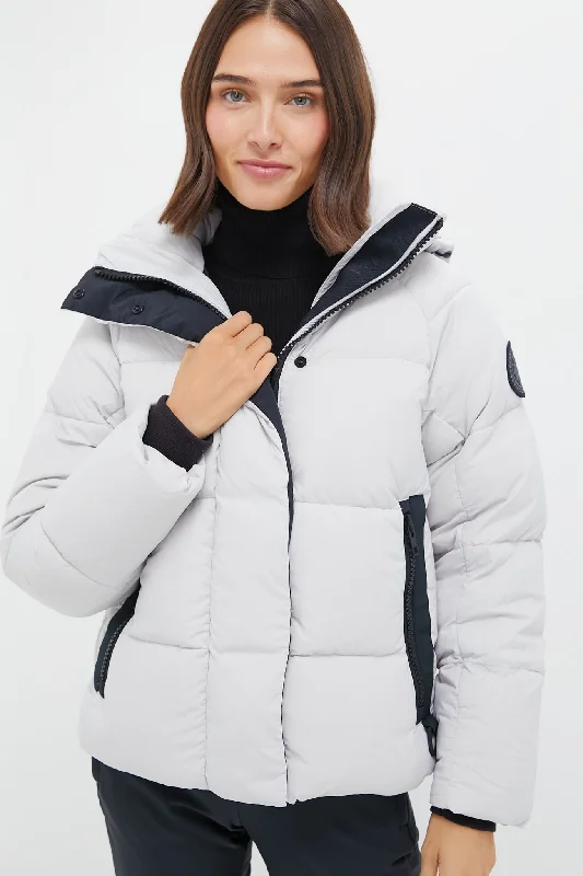 Silverbirch Black Disc Junction Cropped Puffer