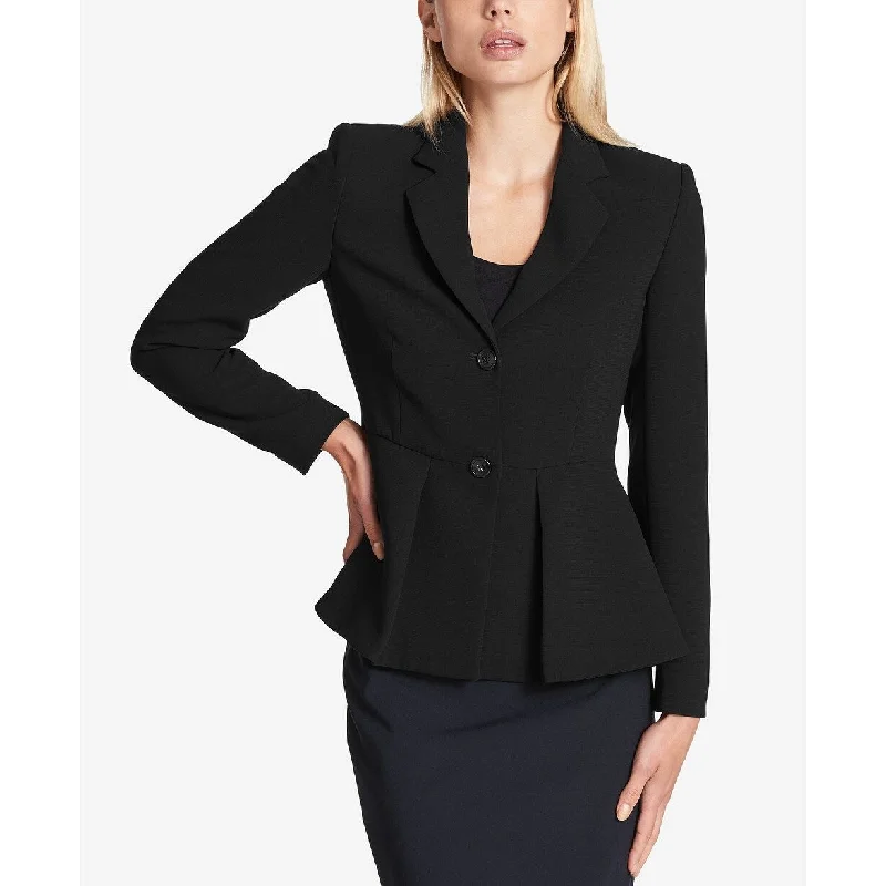 DKNY Women's Petite Peplum Blazer Black Size 6 P