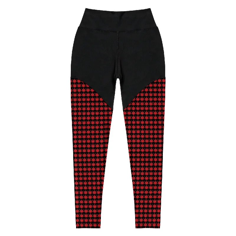 Red Sports Leggings