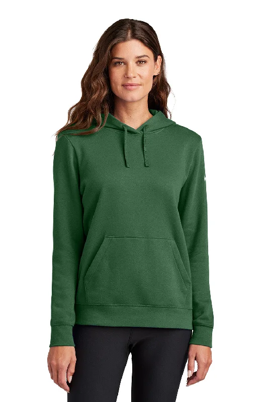 Nike Womens Club Fleece Hooded Sweatshirt Hoodie w/ Pouch Pockets - Gorge Green - New