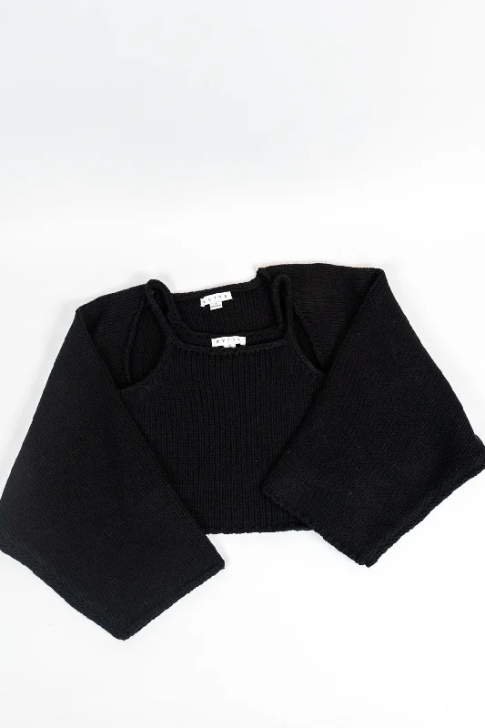 Zara Sweater & Tank Set | Black