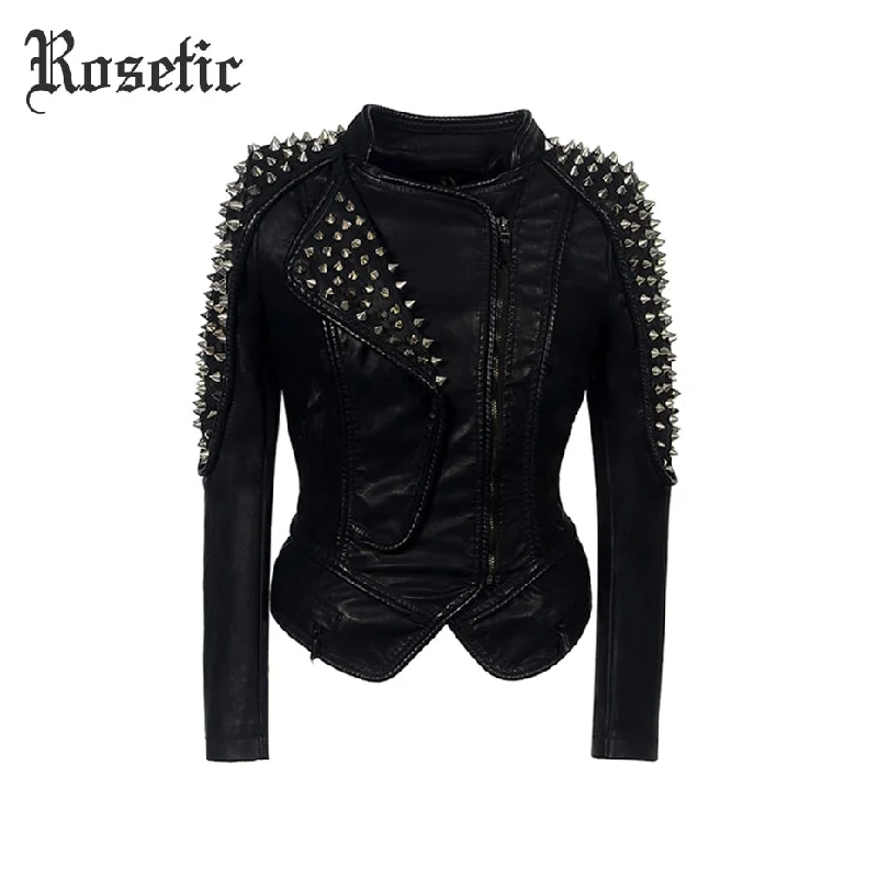 Punk Rivet Faux leather PU Jacket