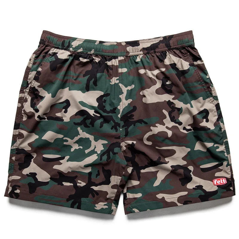 Felt Work Logo Swim Shorts - Camouflage