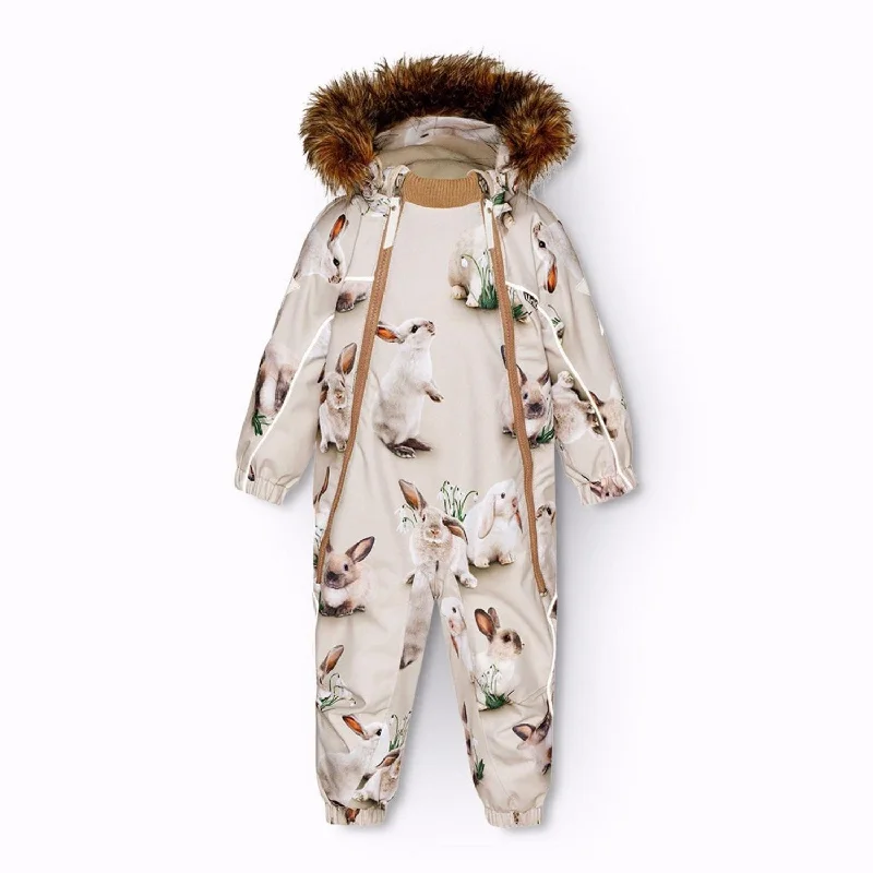 Molo Winter Rabbits Pyxis Fur Snowsuit