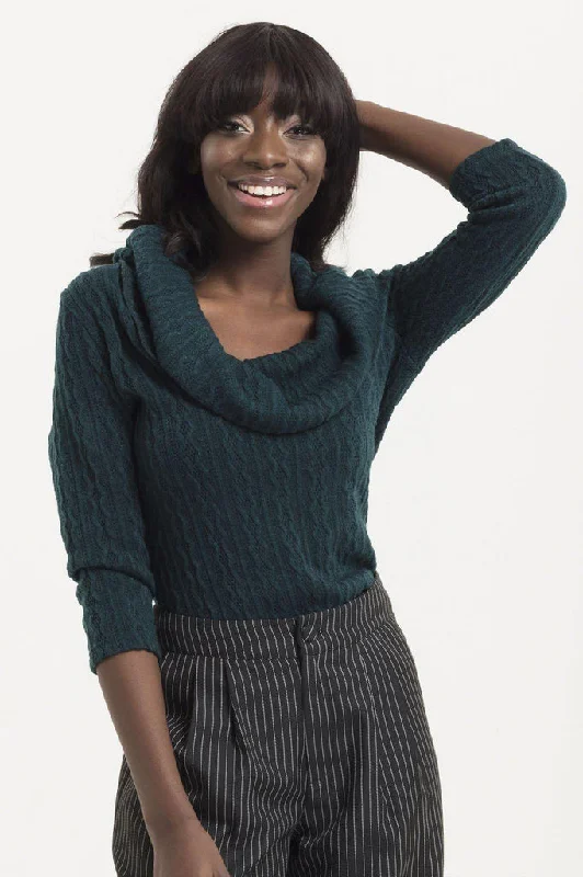 Elena Knitted Cowl Neck Sweater