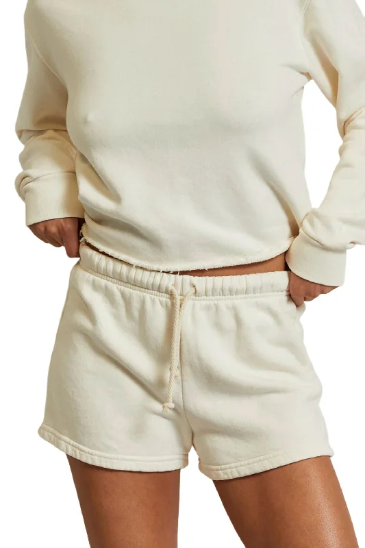 Aruba Sweatshorts In Bright Ivory