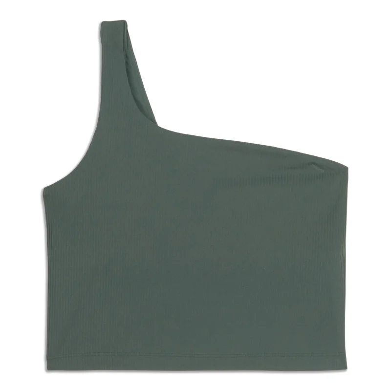 Ribbed Asymmetrical Yoga Tank Top - Resale