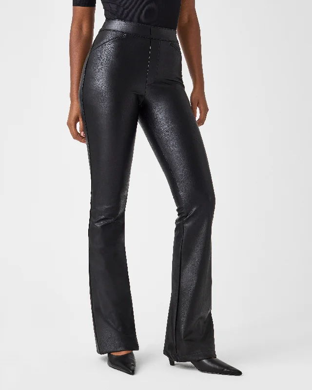 Leather-Like Flare Pant