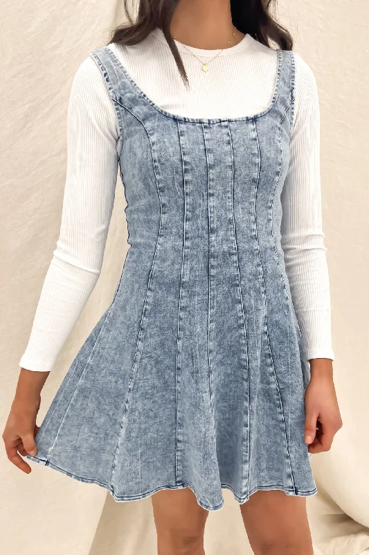 Mellie Denim Mini Dress Blue