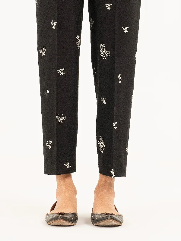 Embroidered Cambric Trousers(Pret)