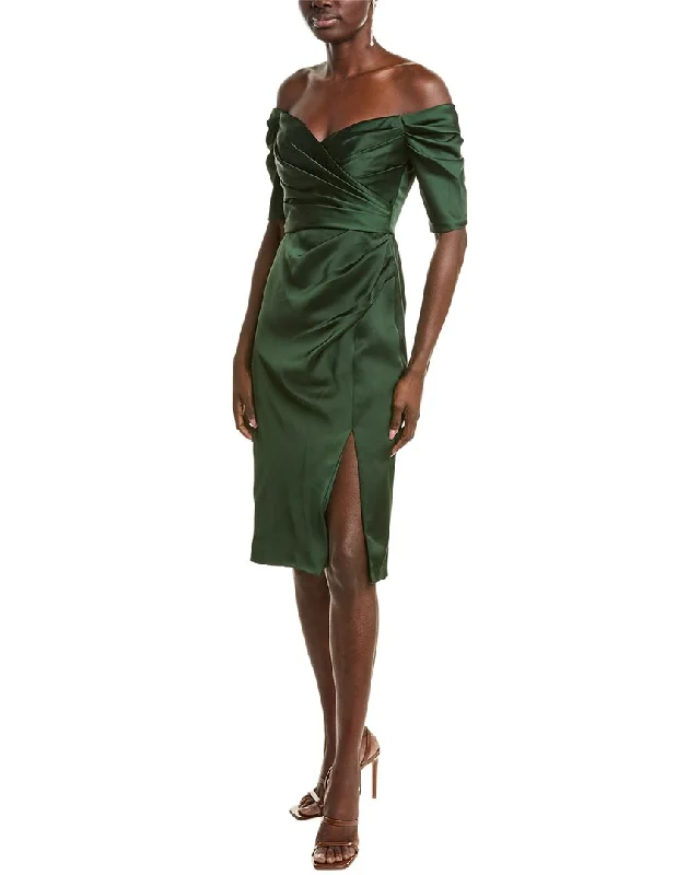 Theia Holland Satin Cocktail Dress